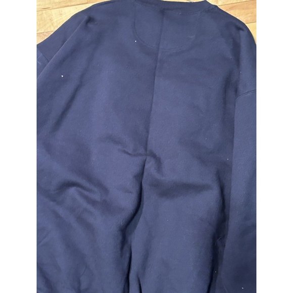 Briar Creek Sweatshirt XL Alaska Moose Navy Blue Grandpa Grandma Tourist Cabin - Picture 3 of 7